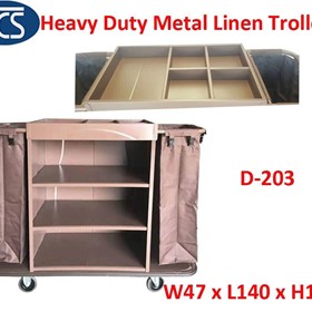 Metal Housekeeping Linen Trolley - D-203