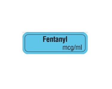Medi-Print - Drug Identification Label - Blue | Fentanyl mcg/ml           