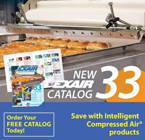 EXAIR’s new Catalogue 33 Features new Safety Air Guns, Static Eliminators, Atomizing Nozzles and Industrial Vacuums EXAIR’s new Catalogue 33 Features new Safety Air Guns, Static Eliminators, Atomizing Nozzles and Industrial Vacuums