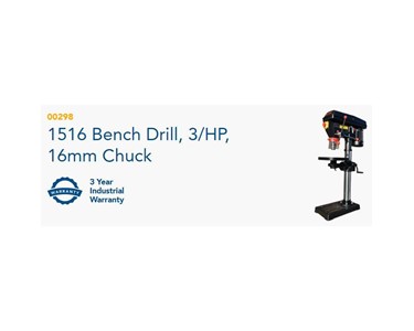 Peerless Bench Drill - 1516B 16SPD 3/4hp