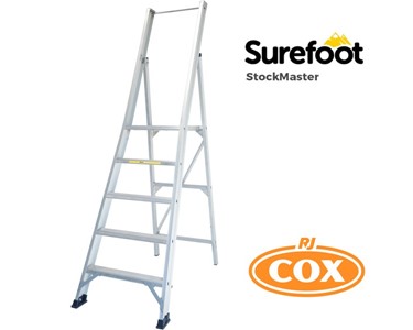 Stockmaster - SureFoot | Safe Portable Trade Platform Ladder