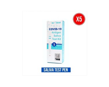 ECOTEST - Covid-19 Antigen Saliva Pen Test (5 Pack Self Test)