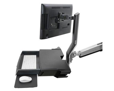Ergotron - Computer Desk & Workstation | SV Combo Arm with Worksurface & Pan