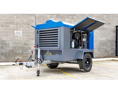 Anest Iwata - 430 CFM Trailer-Mounted Diesel Air Compressor