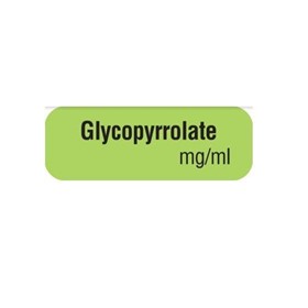 Drug Indentificaton Label - Gren & Grey | Glycopyrrolate 10x35 HP op