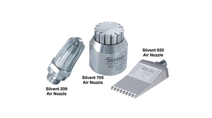 Most frequently used Silvent Air Nozzles at Norsk Blikkvalseverk.