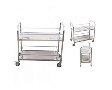SOGA - 2 Tier Stainless Steel Drinks Utility Cart Small 750 W X 400 D X 840 H