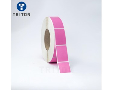 Triton - Thermal Paper Roll | Port Mark Label 37x58 Pink, Security Slit
