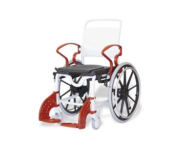 Rebotec - Shower Chair | Self Propelled Shower Commode Wheelchair
