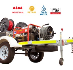 Petrol Pressure Cleaner Trailer | Wombat Jetter Trailer – 5000 PSI