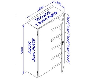 Industrial Cabinet | Enclosed Shelving