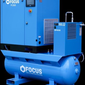 FC Screw Compressor 5.5kw - 30kw Fixed Speed Tank-Mounted with Dryer