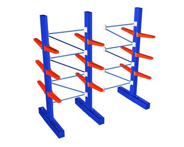 Powder Coated Cantilever Racking | 4267mm 2 Bays Double Base System