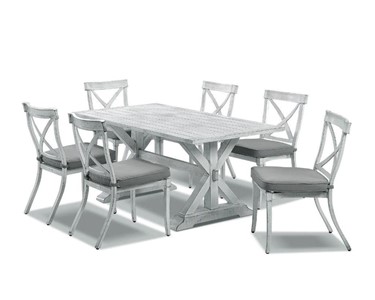 Royalle - Outdoor Dining Setting | Vogue Table With Valencia Chairs - 7pc 
