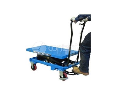Contain It - Manual Mobile Scissor Lift Trolley | 500kg Capacity 