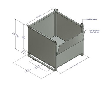 JNI Pallet Systems -  Steel Pallet Cage | 90-C D404-C