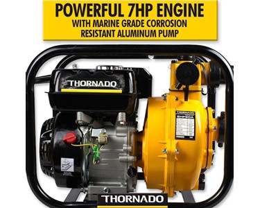 Thornado Petrol 2" High Pressure Fire Fighting Pump Twin Impeller 7HP