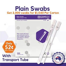 Plain Swabs with Transfer Tubes