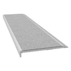 Aluminium Stair Nosing - M Series Clear Anodised Light Grey