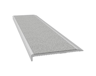 Safety Stride - Aluminium Stair Nosing - M Series Clear Anodised Light Grey