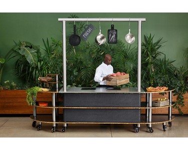 Mogogo Buffet Solutions - Food Station | Curved Induction Station with arch and guard