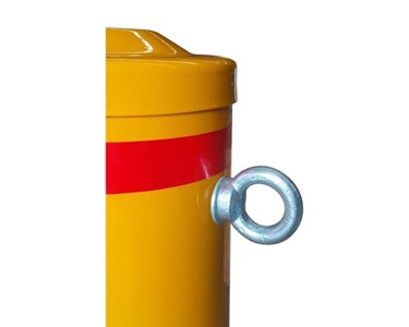 220mm Steel Bollards - Yellow (Base Plate)