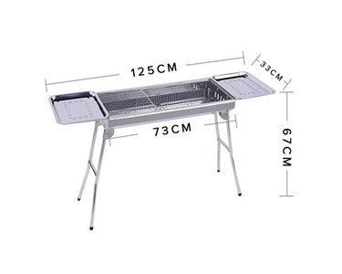 SOGA - BBQ Equipment | Stainless Steel Skewers BBQ Grill With Side Tray