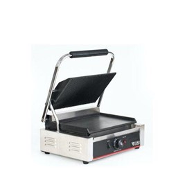 Single Sandwich Press & Panini Contact Grill–Grilled/Flat Plates 2.2kW