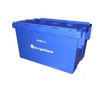 IH3011 Attached Lid Security Crate with Optional Hotstamping