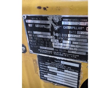 Cat - Used Forklift 2.5T | GPE25N | Adelaide