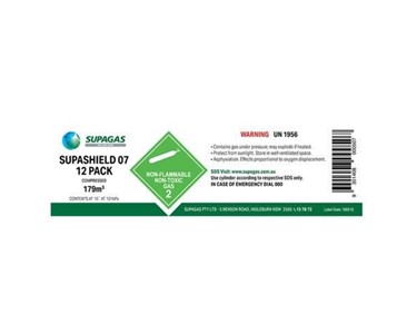 Supagas - Supashield 07 - 12 pack - 179m³ | Industrial Gas