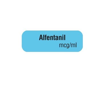 Medi-Print - Drug Identification Label - Blue | Alfentanil 10x35 HP op