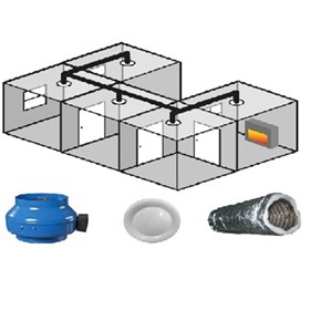 Heat Transfer Kit | 1-4 Room Centrifugal VKM Kit (24m Duct)