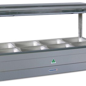 SQUARE GLASS HOT FOOD DISPLAY BARS / DOUBLE ROW - S24