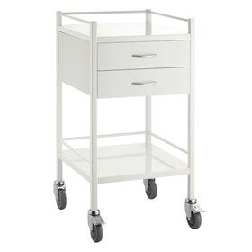 Powder Coated Trolley Two Drawer