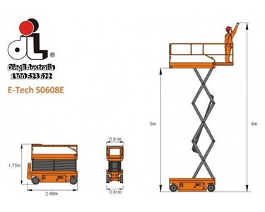 Dingli - Electric Scissor Lift 380 kg | S0608ACE 
