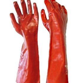 Red 45cm PVC Gloves
