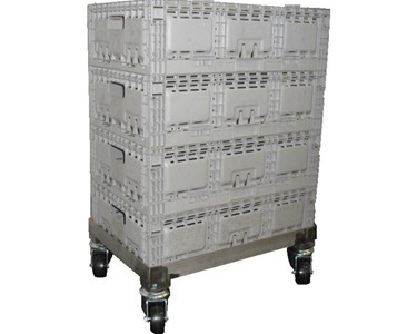 IH11722 Nally Folding Crates shown with Optional Dolly