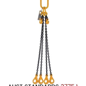 Four Leg Chain Slings with Shortening Grab Hook & Self Locking Hook