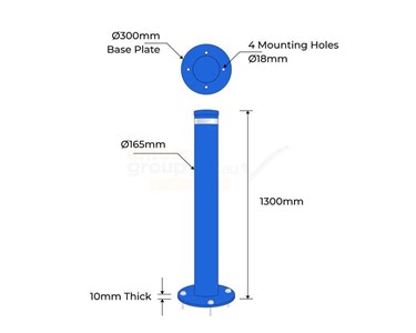 Disabled Parking Surface Mounted Bollard | B165-DP-SM-BLUE