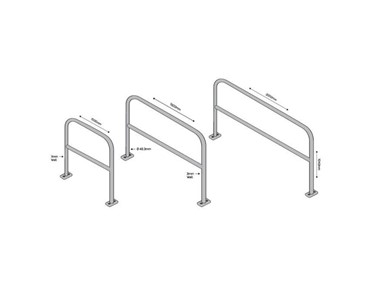 Double Rail U-Bollards - Galvanised