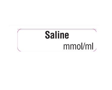 Medi-Print - Drug Identification Label - White | Saline mmol/ ml