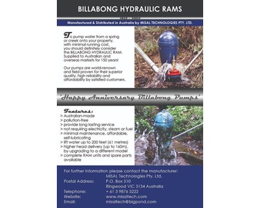 UNIQUE BUSINESS OPPORTUNITY | Billabong Hydraulic Water Rams