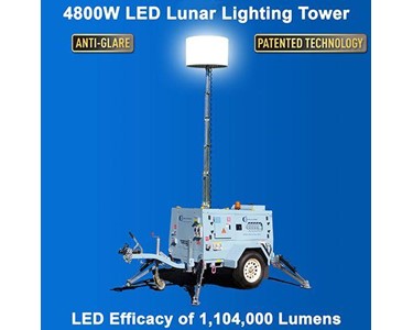 Lunar Lighting - Lighting Tower | Mobile LED Lunar | 4800W 48V DC 360° Anti-Glare