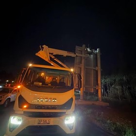 Truck Mounted Lift Hire for Highway Sign Installation in NSW