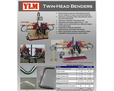 YLM - Twin-head Double-bend tube bender - CR-T50D