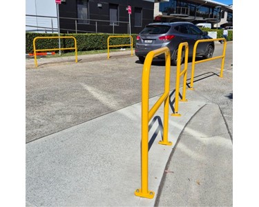 Double Rail U-Bollards - Yellow