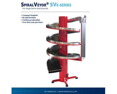 SpiralVeyor wide belt vertical conveyor - Vertical conveyor for e-commerce & express delivery up to 1 meter wide