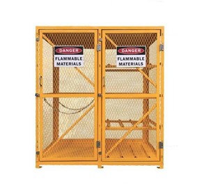 Gas Cylinder Storage Cage - 8 Forklift Cylinders + 9 G Cylinders 