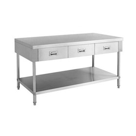 Stainless Steel Bench With 3 Drawers 1500 W X 700 D